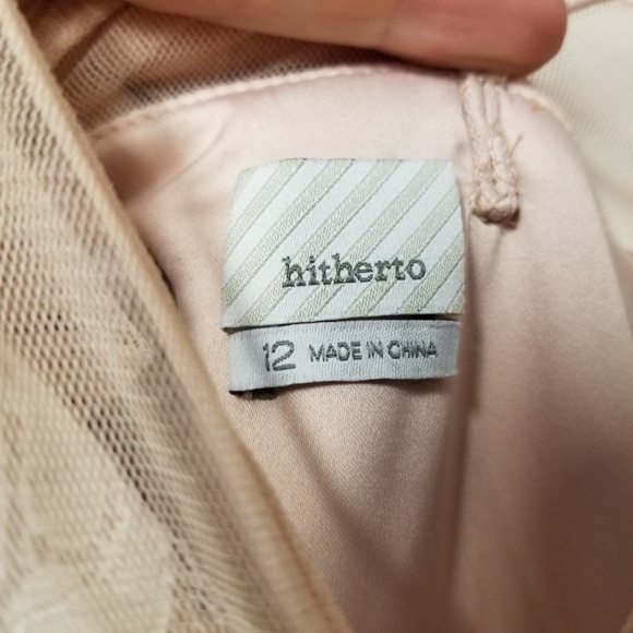 {bhldn} HITHERTO Brit Dress Blush Pink Lace Tulle - Picture 7 of 8